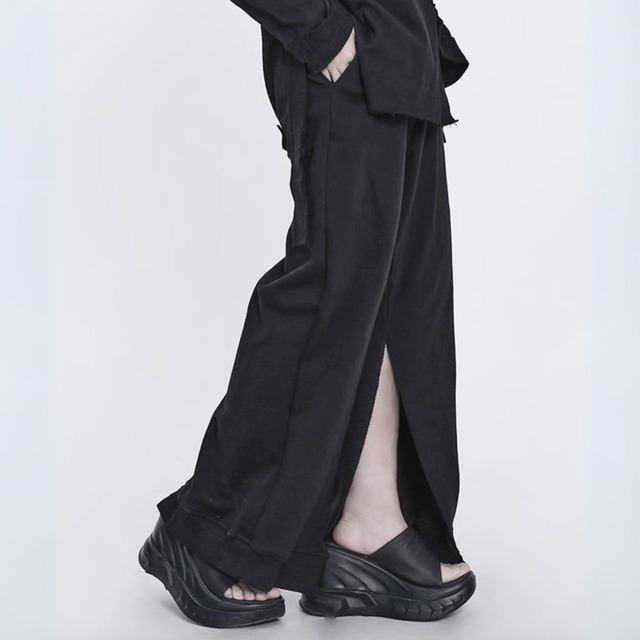 Center slit wide pants【2color】 C0684