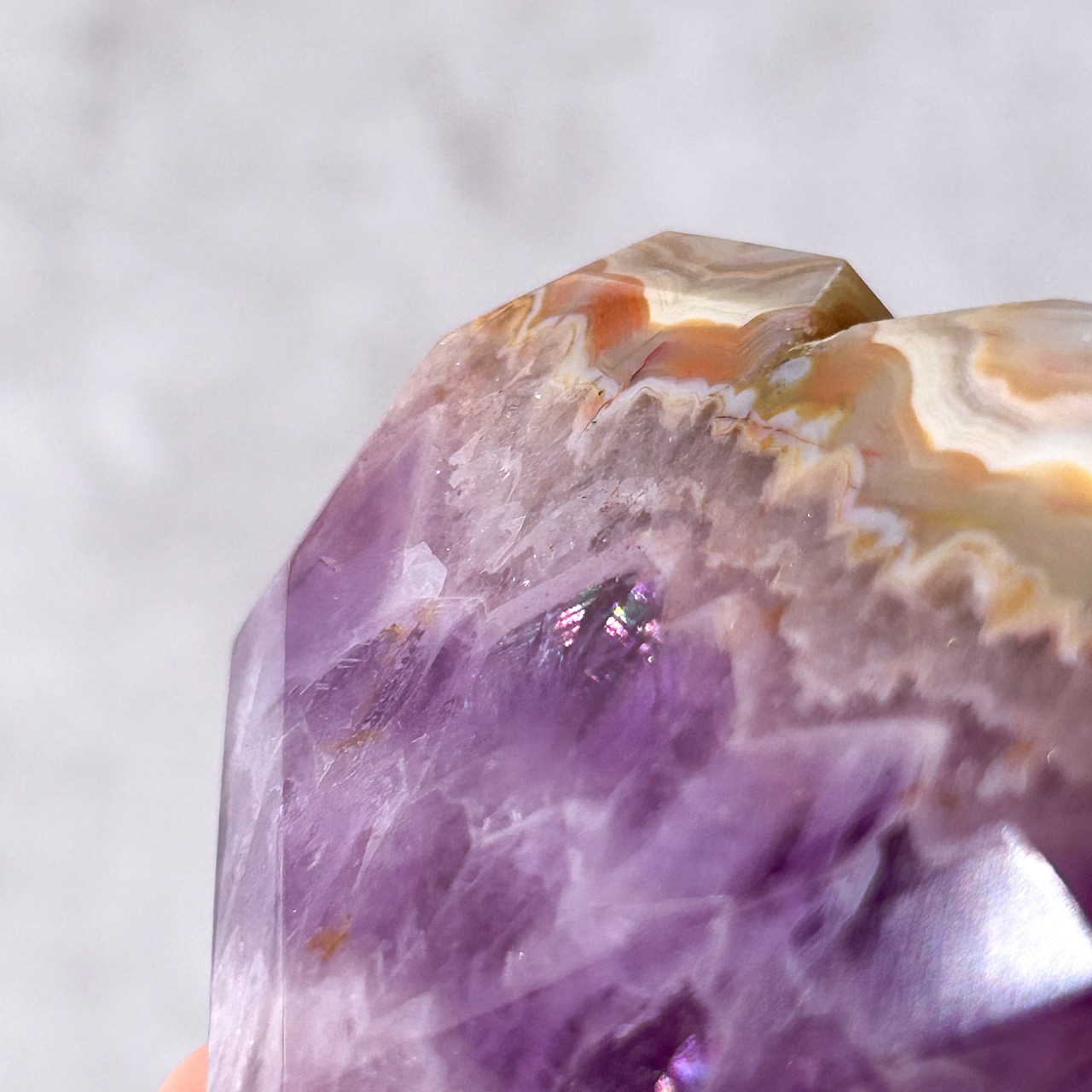 アメジストレースアゲート ハート ＊ Amethyst race Agate ＊ 天然石