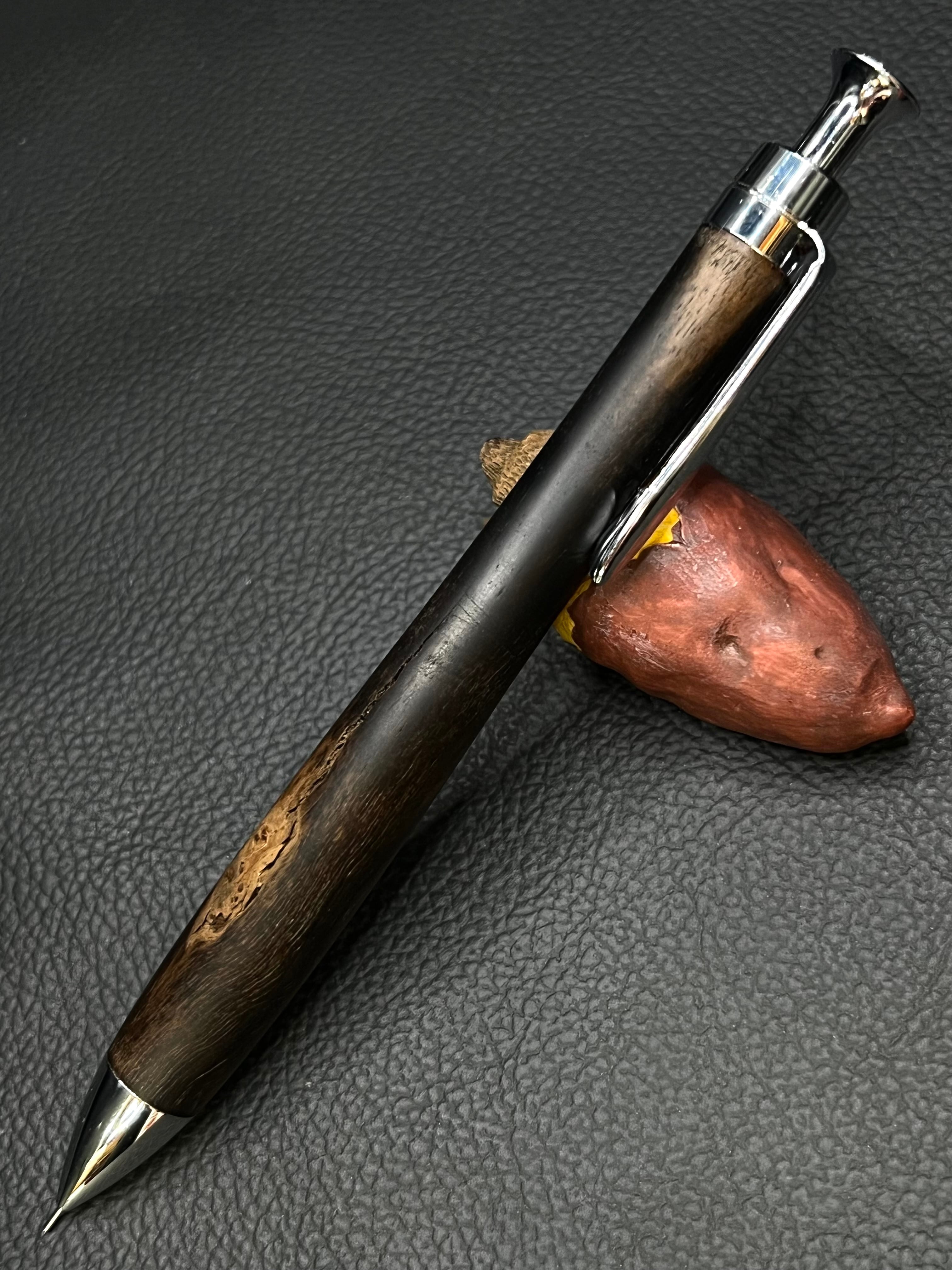 21 黒柿 ヒビ・欠けあり 0.3mm シャープペンシル 【アウトレット品／50