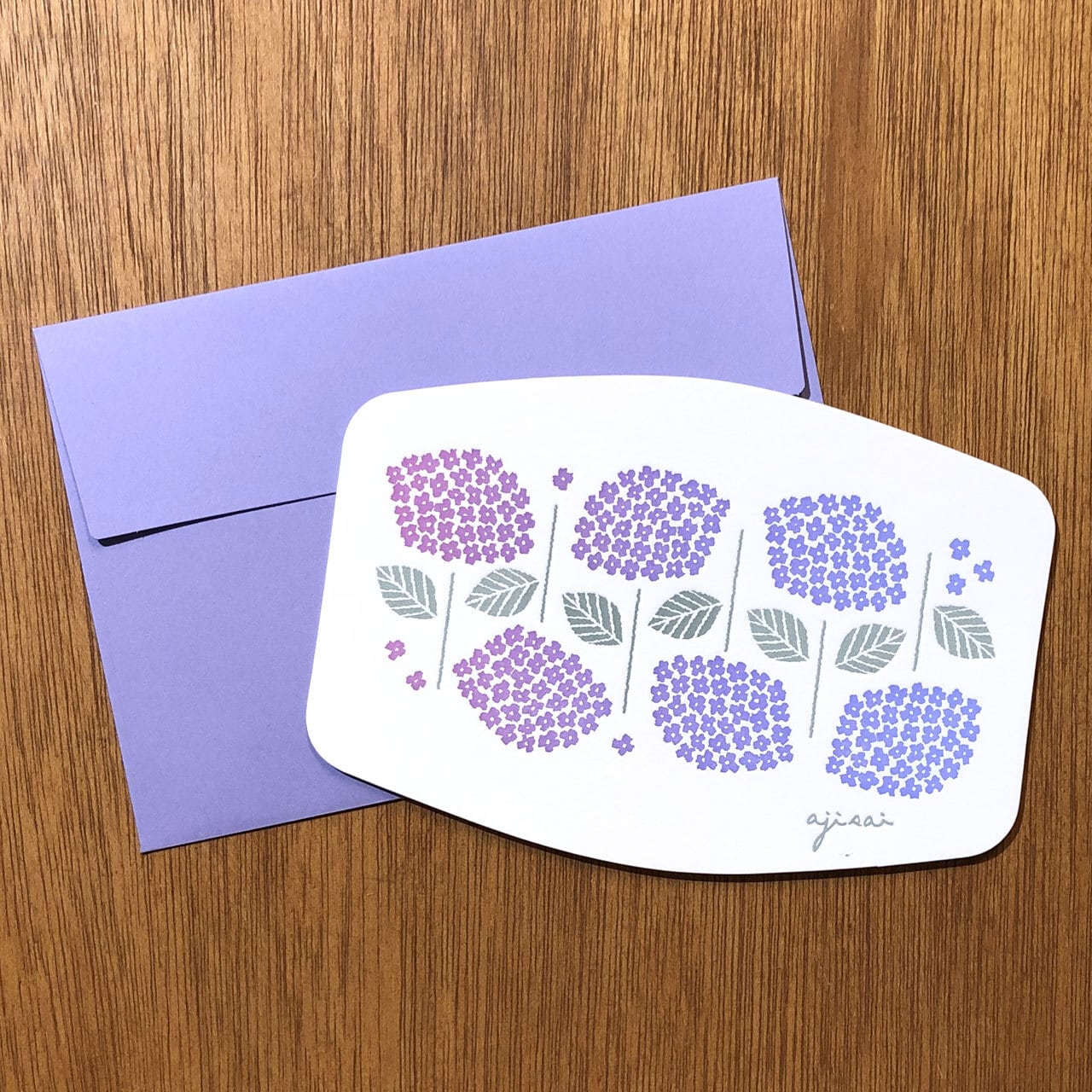 AJISAI CARD / 活版印刷 | Echos Design & Letterpress