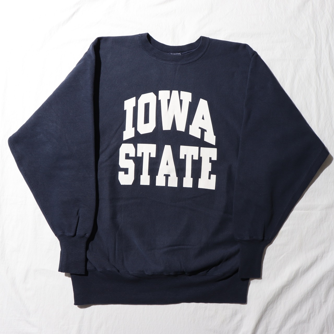 美品 XL ネイビー 二段 90s IOWA アイオワ リバースウィーブ 