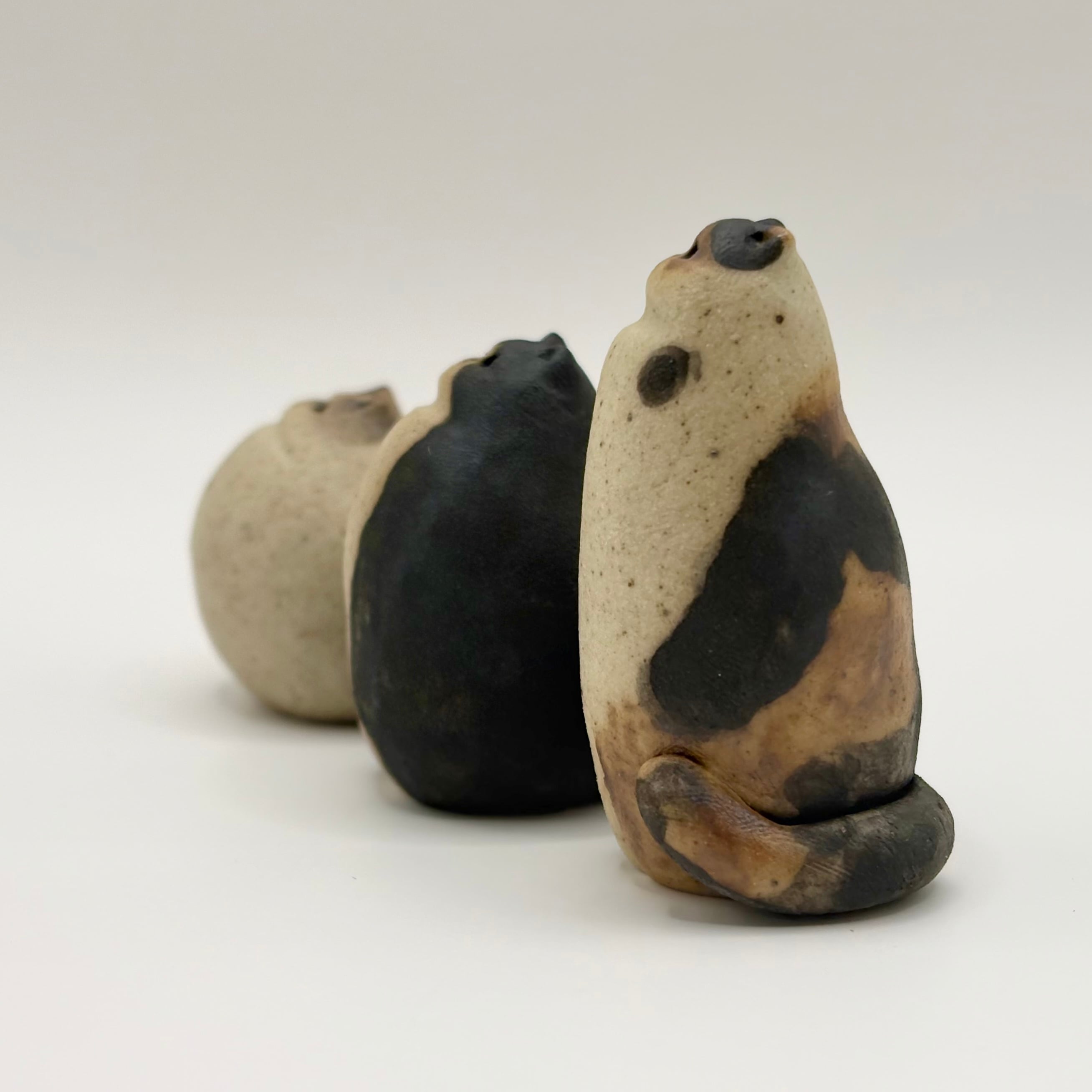 らふねこ 手作り陶器のちいさなねこ | やきもの みちかけ . 三池焼