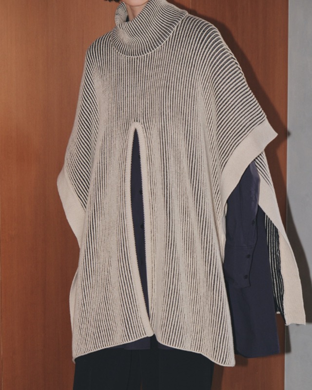 【送料無料】Bicolor Turtle Knit Cape [TODAYFUL] /12320514