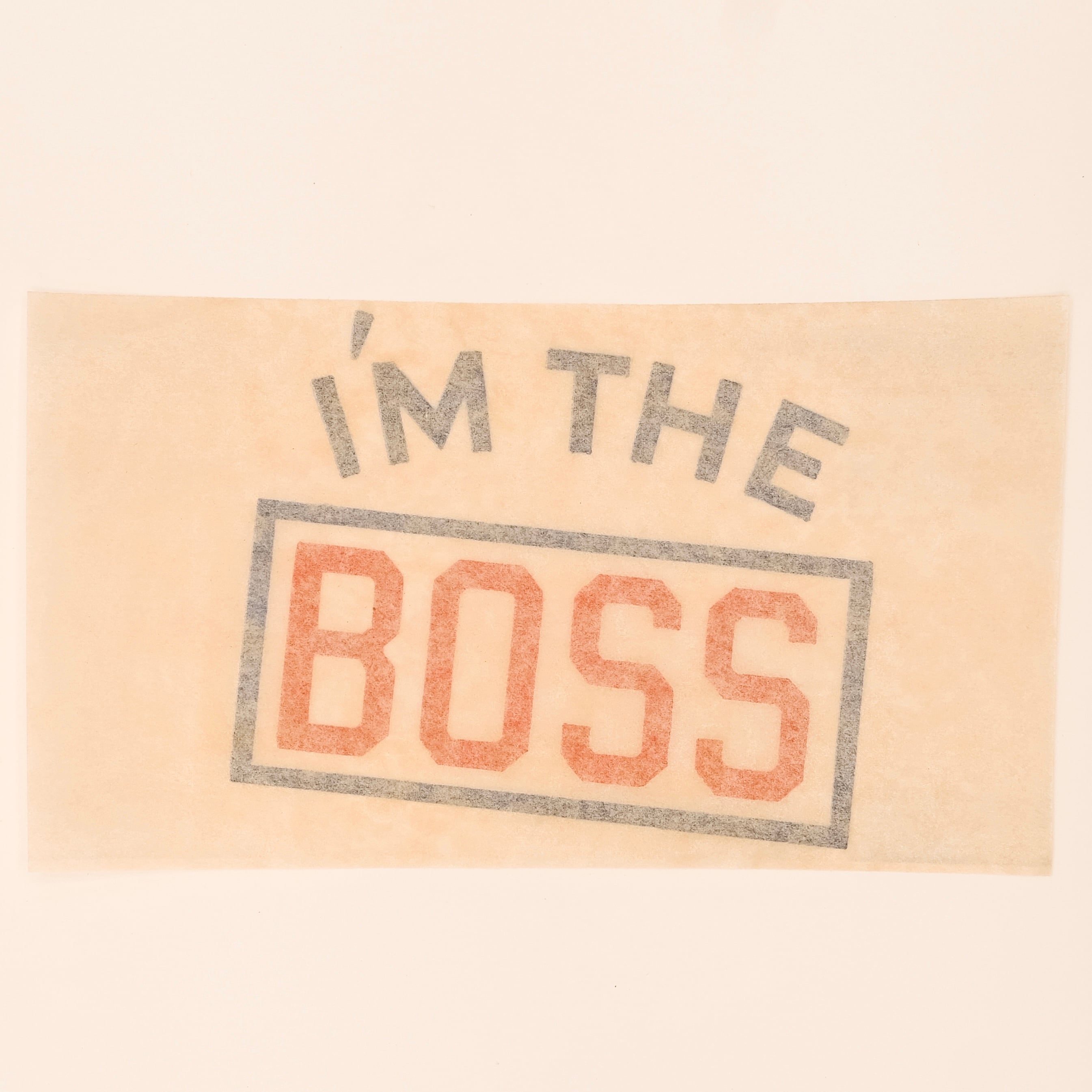 1960's I'M THE BOSS アイロン転写シート | DIG VINTAGE