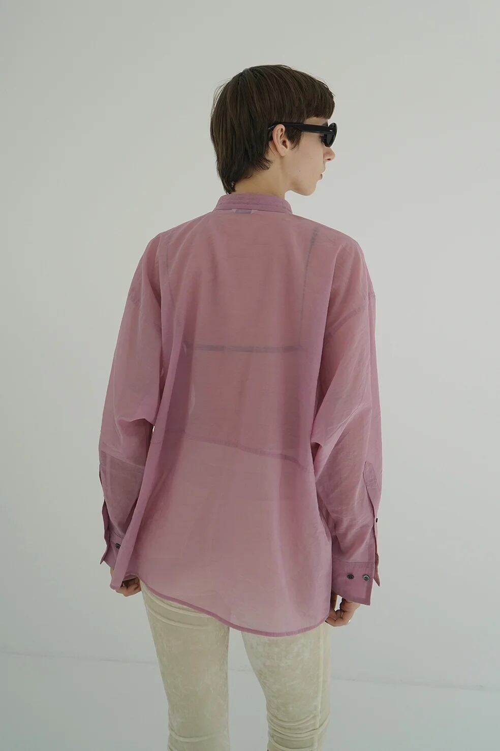 CLANE(クラネ) SHEER DOLMAN SHIRTS PINK | サウスオレンジ｜メンズ