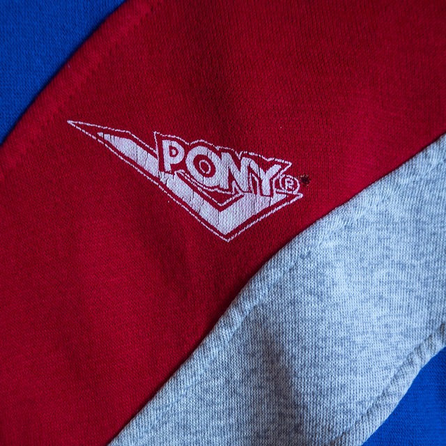 "PONY" '90s vintage Multi color sweat pullover