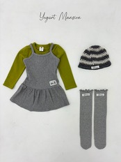 韓国子供服 / 26Autumn / 〖取寄〗Yogurt Mansion / エリーワンピース / キッズ服 *XS~JM*