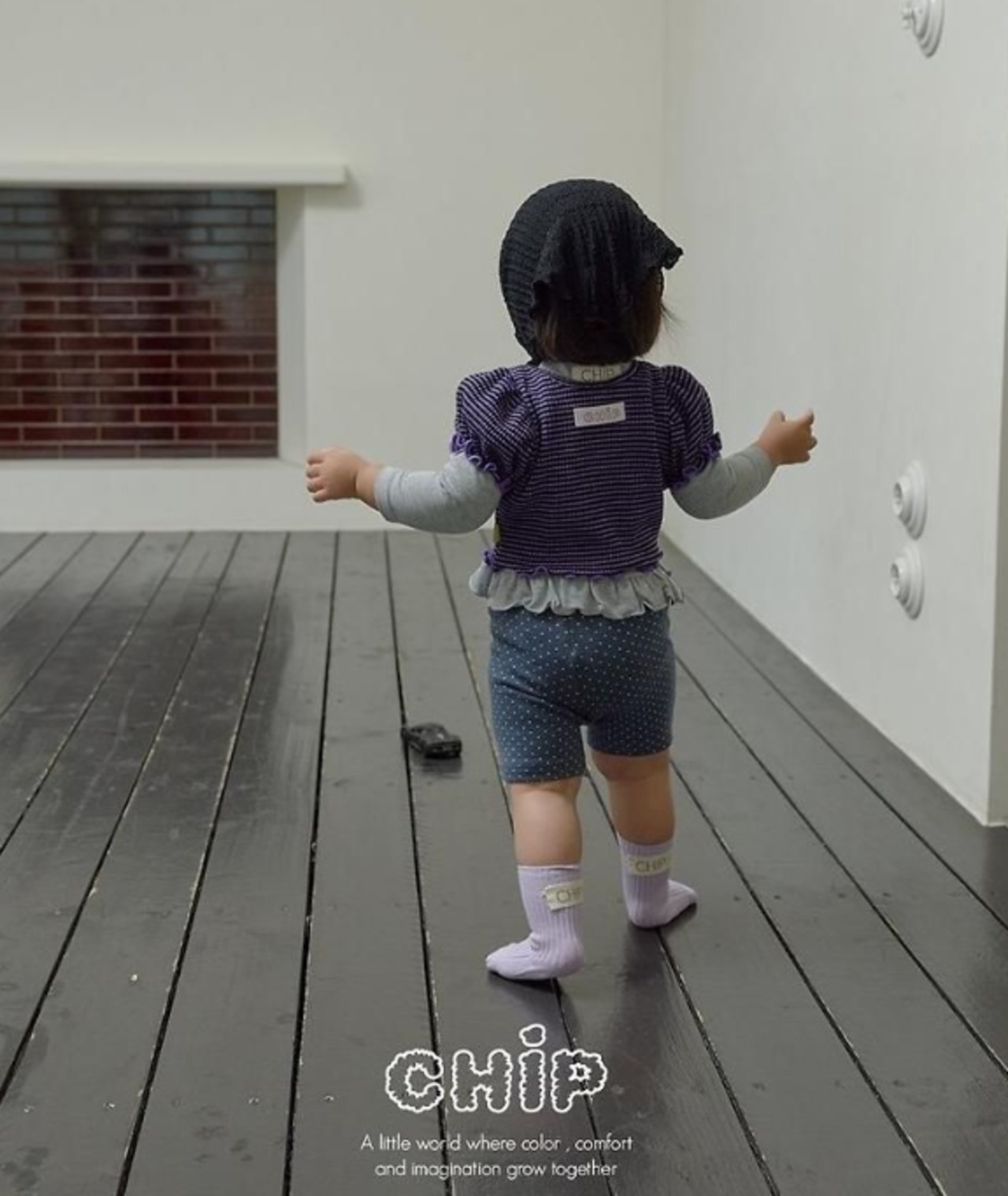 【取寄】CHIP スイートパフTシャツ｜秋服｜韓国子供服｜26/AT
