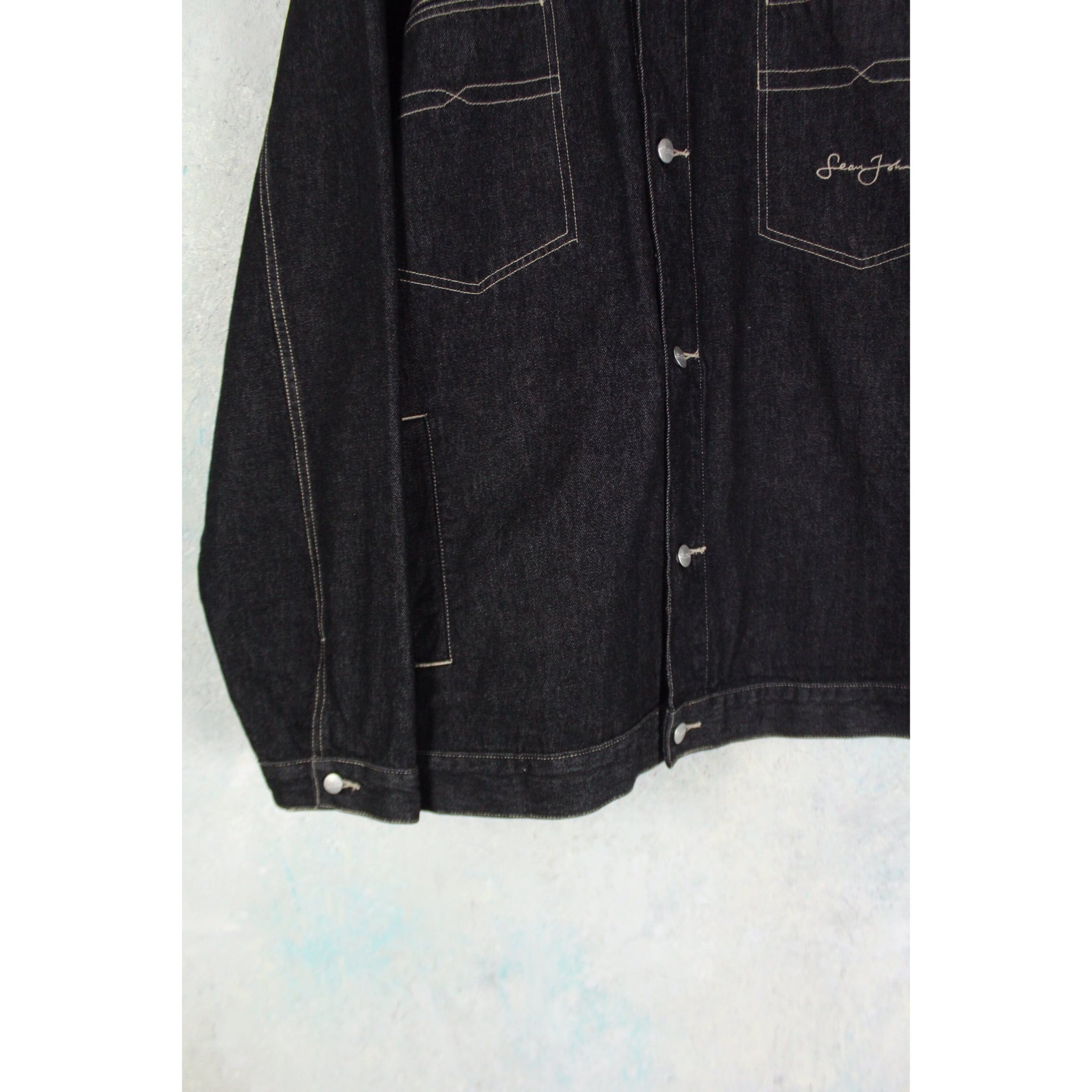 SEAN JOHN オーバーサイズ ブラック デニムジャケット【FF-3523】 | cv