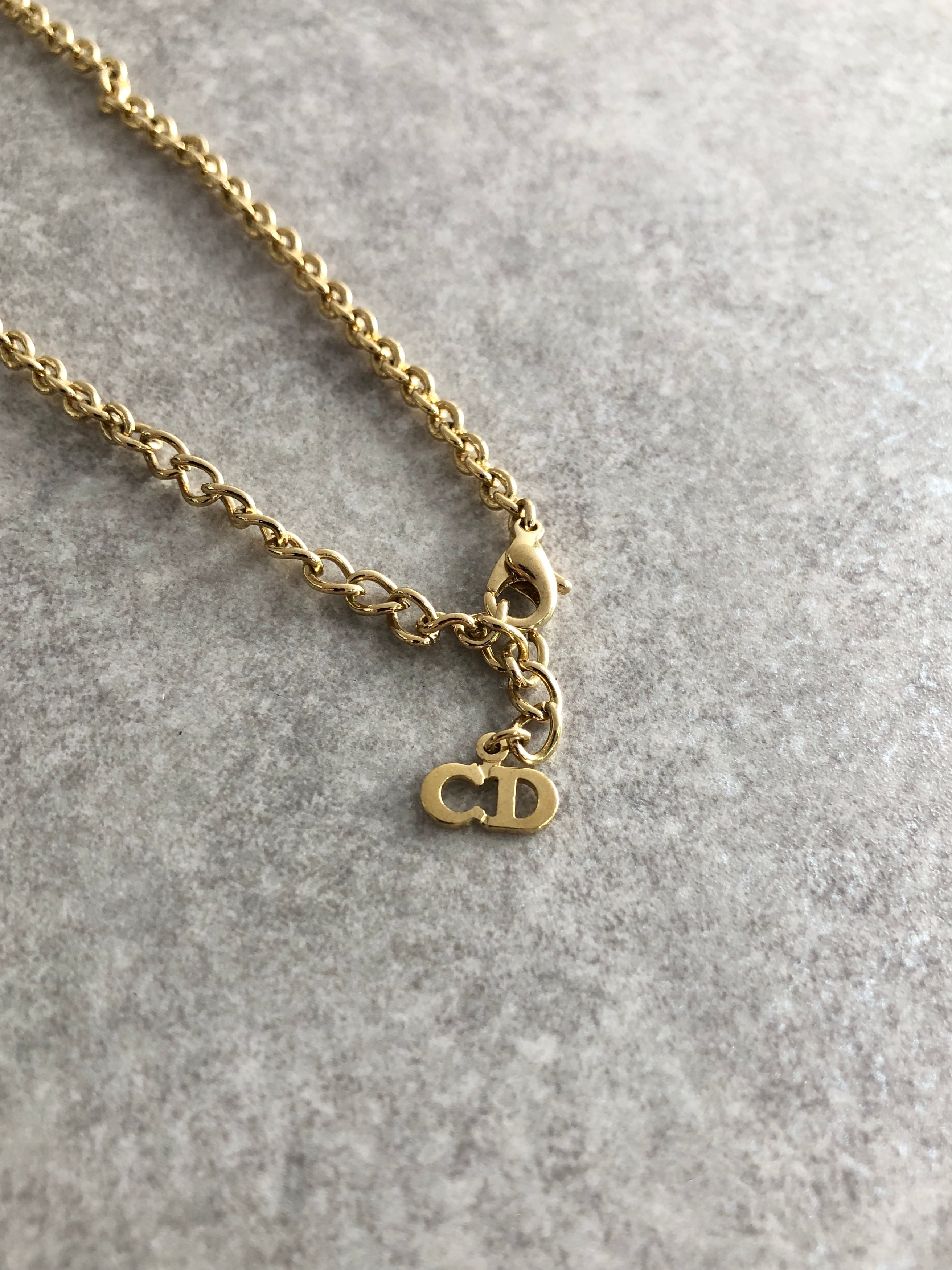 株*ン様 【北5023】クリスチャンディオール 3033 不動品 Christian Dior クリスチャン ディオール ネックレス ゴールド DIOR