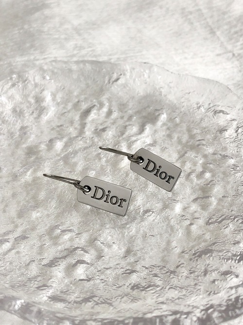 Christian Dior クリスチャン ディオール ピアス シルバー DIORロゴ vintage ヴィンテージ オールド f3yt47