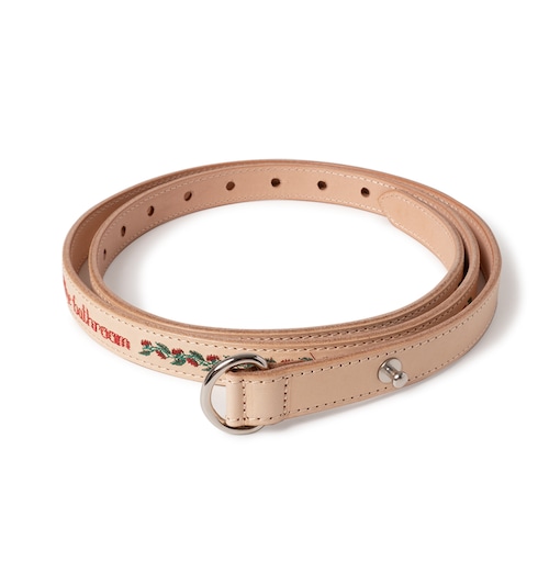 【SON OF THE CHEESE】“Don't snow” Leather Belt(NATURAL)〈国内送料無料〉