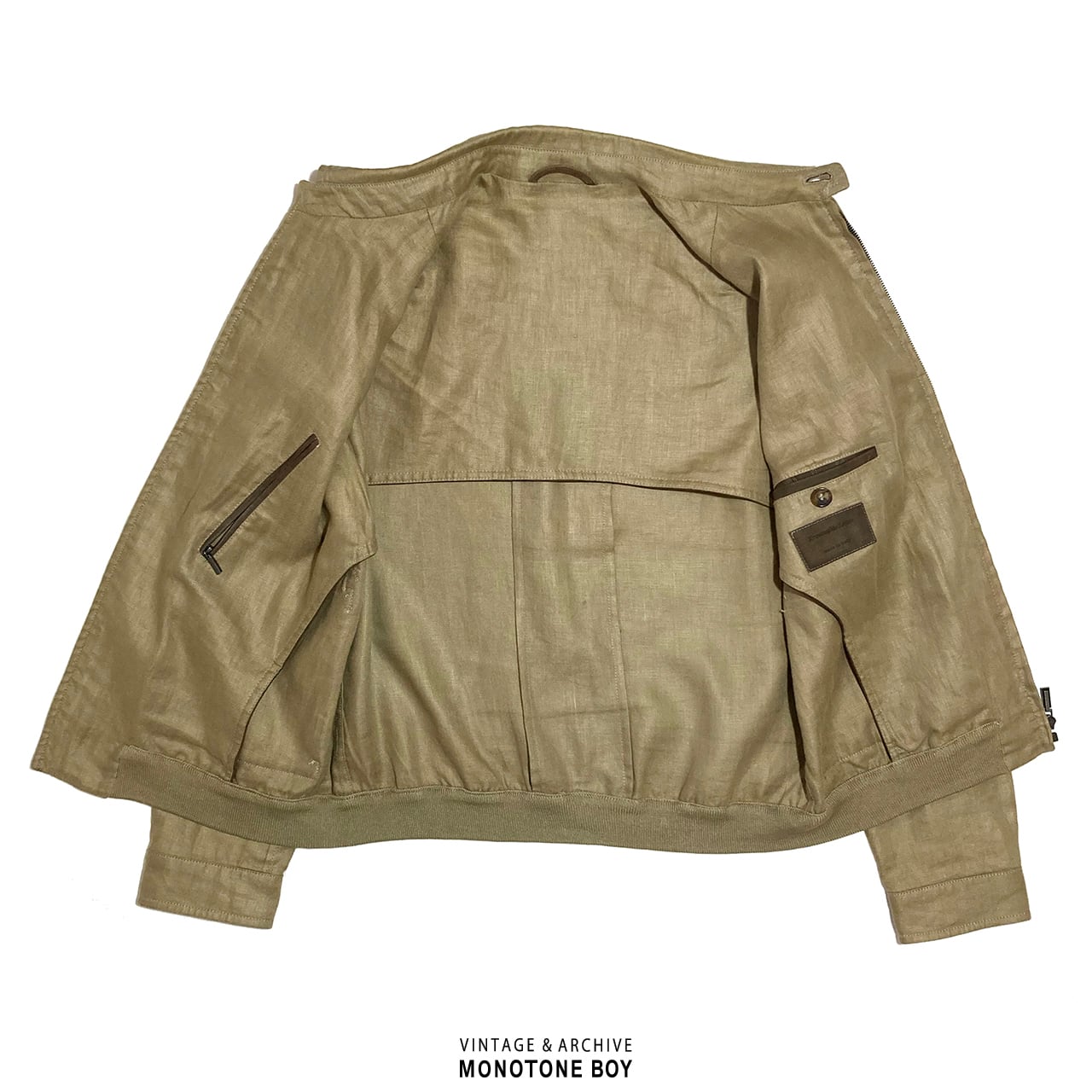 Ermenegildo Zegna Linen Blouson Made in Italy 48 エルメネジルド