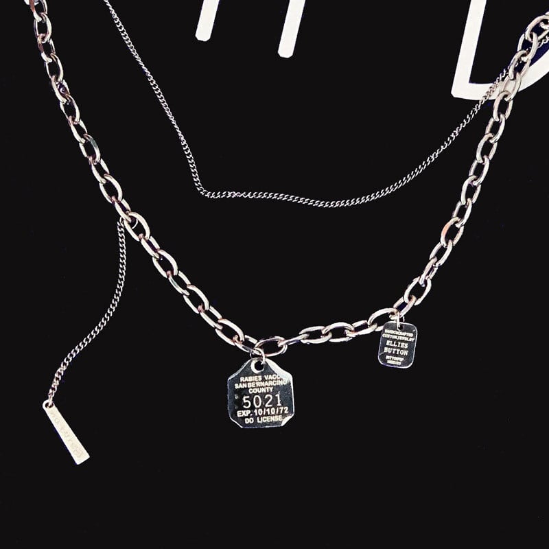 服/ファッション アクセサリー ネックレス トレンドスタイルダブルチェーン アクセサリー ネックレス メンズ
