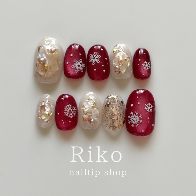 クリスマス　冬　雪の結晶　#ncs006