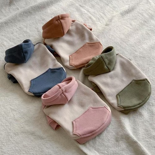 くすみカラーのあったかフーディパーカー　スウェット