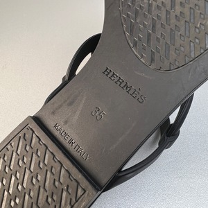 【最終処分SALE】HERMES エルメス  シェーヌダンクル  サンダル ブラック A-9182