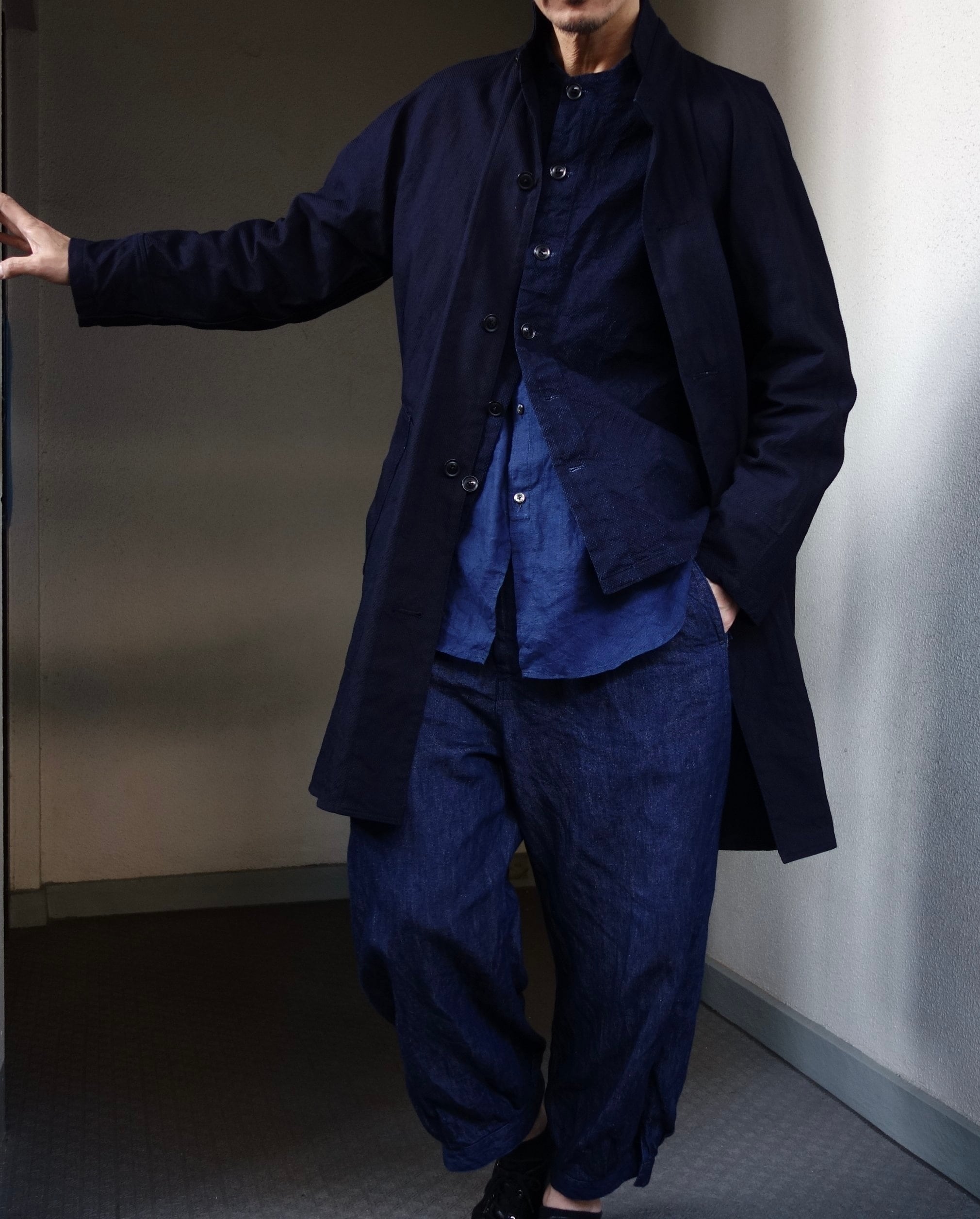 french farmers indigo coat | ATELIER GARDENIA