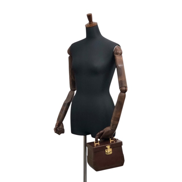 GUCCI グッチ ハンドバッグ ブラウン レディロック レザー バニティバッグ vintage ヴィンテージ オールド kj32bu