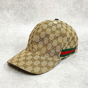 GUCCI グッチ GGキャンバス ベースボールキャップ XL ベージュ 4231