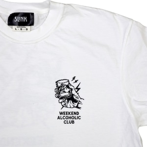 SLINK (スリンク) "WEEKEND ALCOHOLIC CLUB Digital Logo S/S Tee"(WHITE)