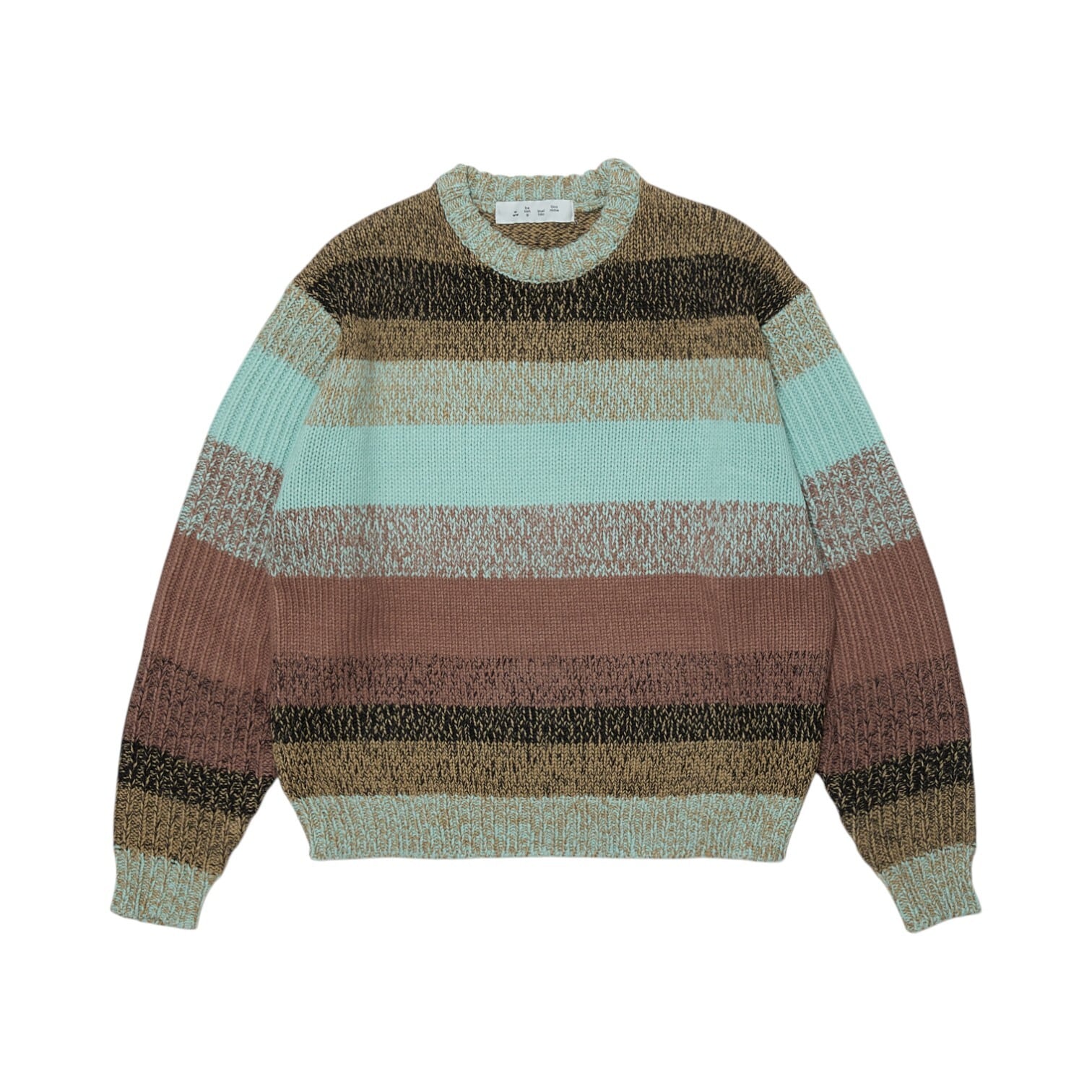 【BAL】GRADATION STRIPE CREWNECK SWEATER(POWDER BLUE)〈国内送料無料〉