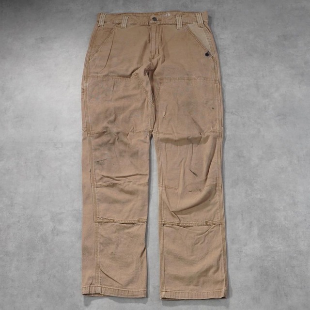 カーハート W32 ダックパンツ ペインターパンツ 古着 ベージュ 18867