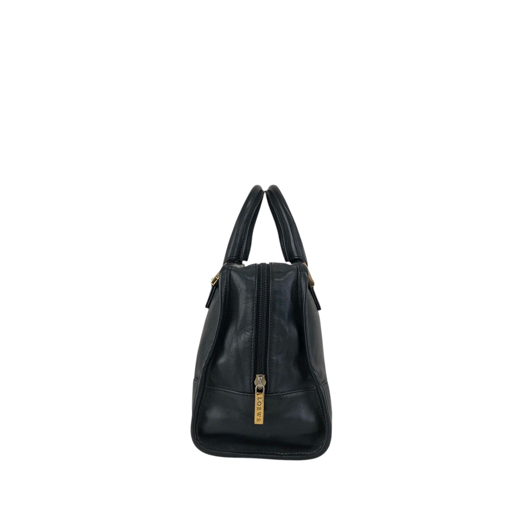 LOEWE ロエベ アマソナ28 ハンドバッグ ブラック アナグラム レザー