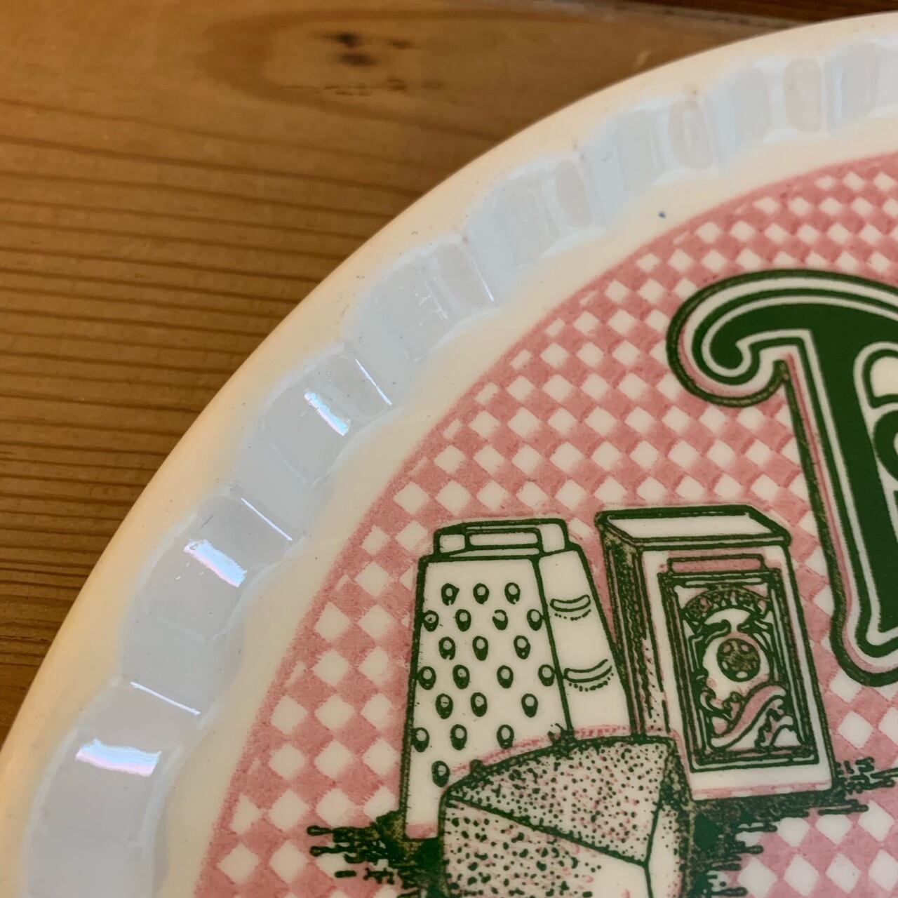 ビンテージ プレート Vintage Pizza Recipe Plate Royal China社
