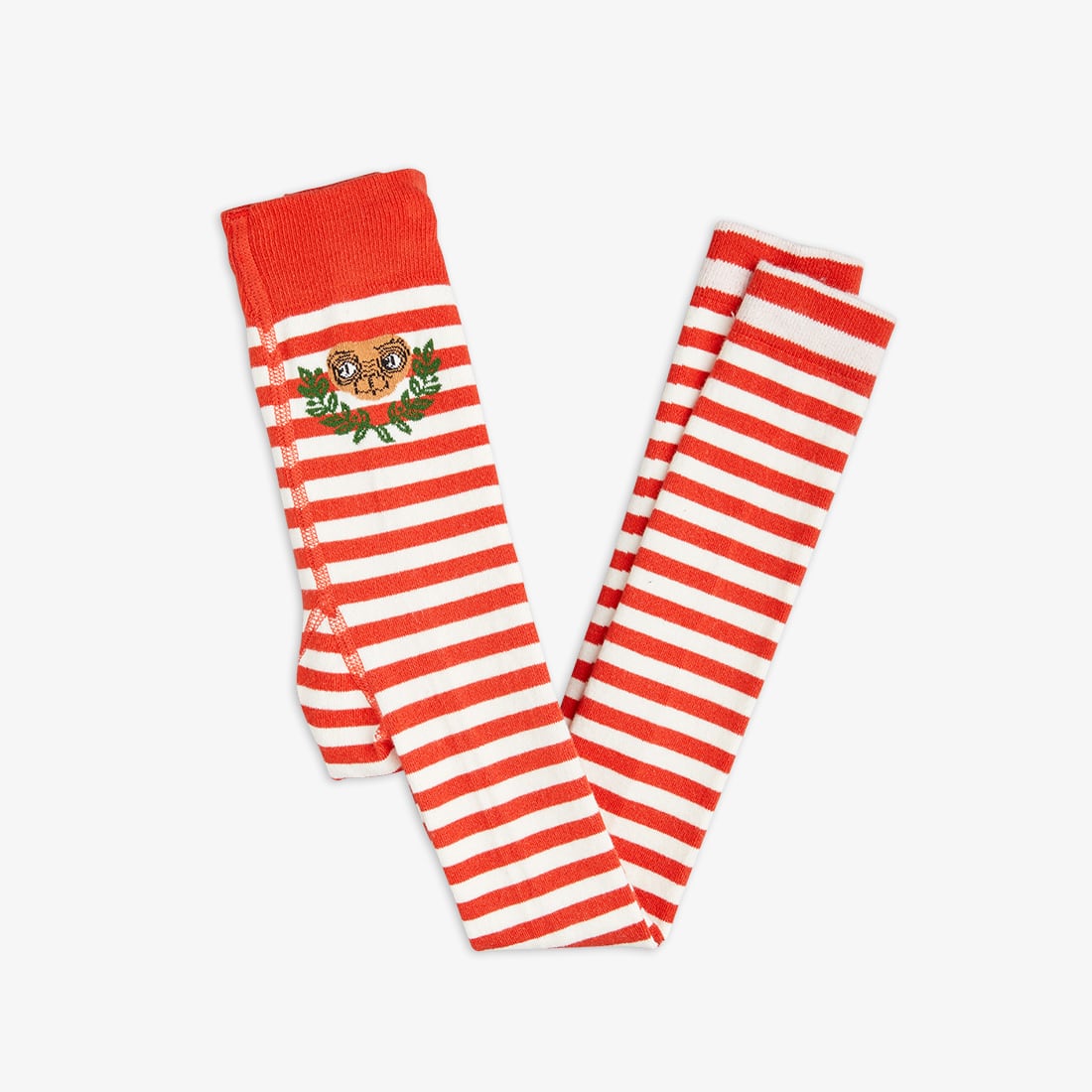 【26SS pre】minirodini(ミニロディーニ)E.T. stripe 1-pack leggings red(80-86/92-98/104-110)レギンス スパッツ ET ボーダー