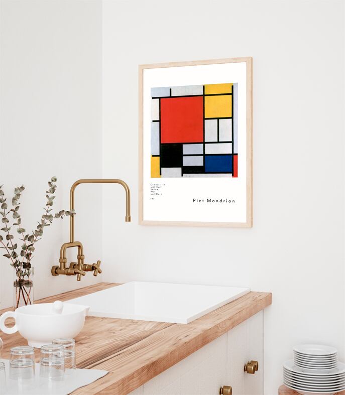 モンドリアン Composition with Red, Yellow, Blue, and Black