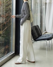 Sweat wide Pants　T20263