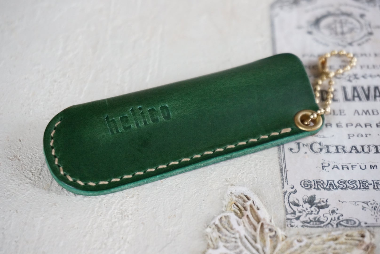 ペンシース(helicoロゴ入り)ダークグリーン