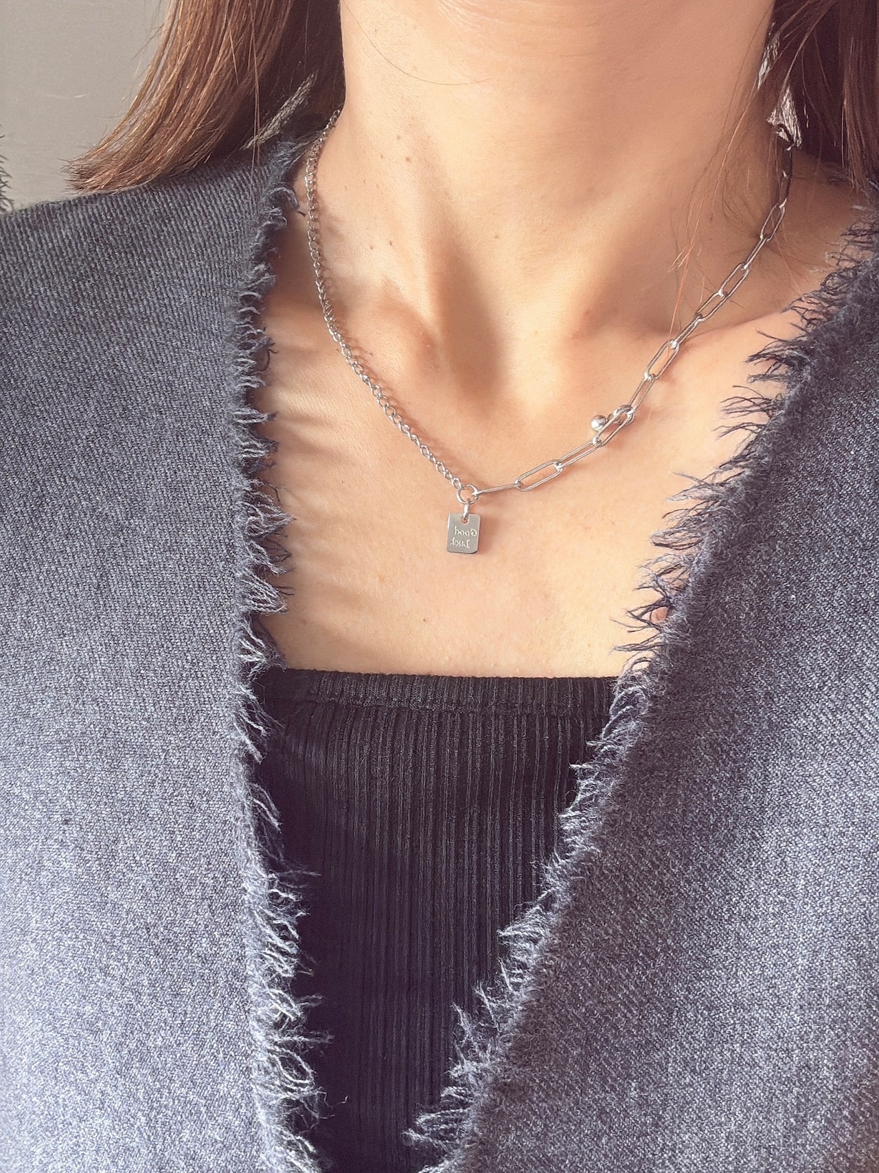 ss good luck charm necklace