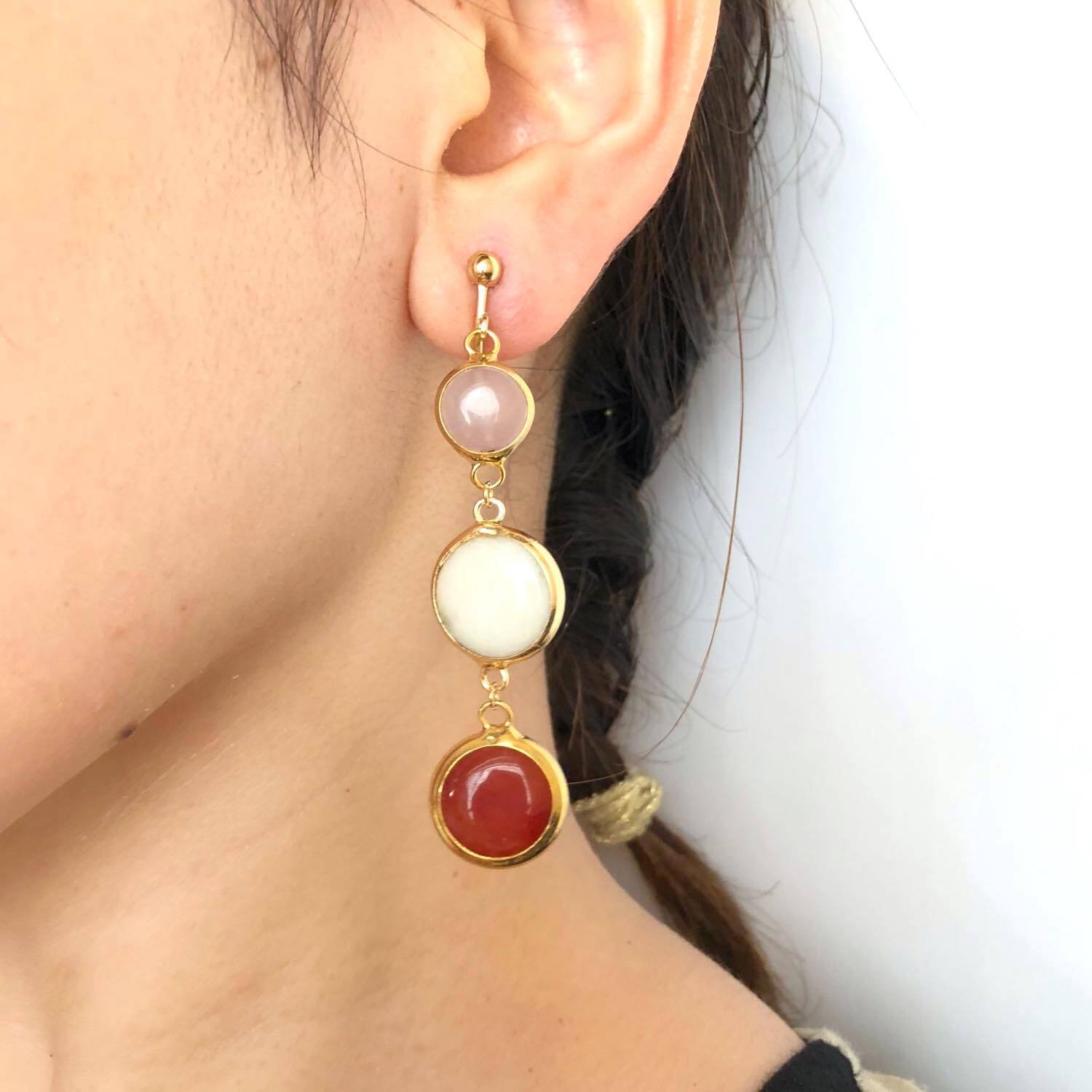 天然石チャームの〈ピアス/イヤリング〉 | Dua-アクセサリーパーツショップ