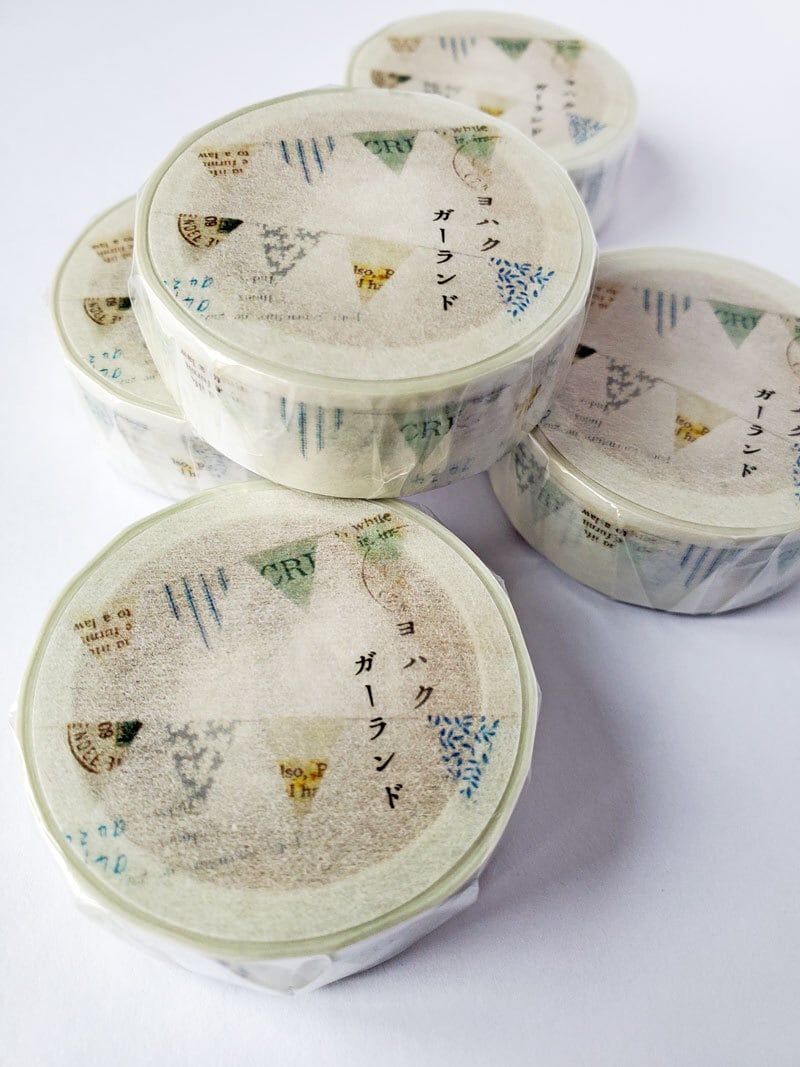 ヨハク マスキングテープ ガーランド CHECK&STRIPE YC-012 | hacohalu