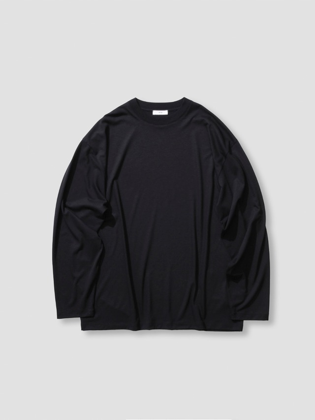 ATON ROYAL WOOL JERSEY LONGSLEEVE T-SHIRT BLACK KKAGGM0702 | BEST  