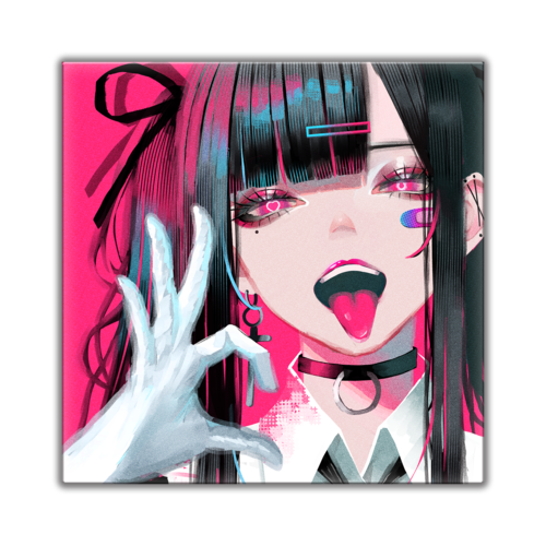 【GORIO】Glide Professional PV01 -ＰＩＮＫ- ガラスマウスパッド by 鮭まゆ 500×500×3mm(コントロールモデル)