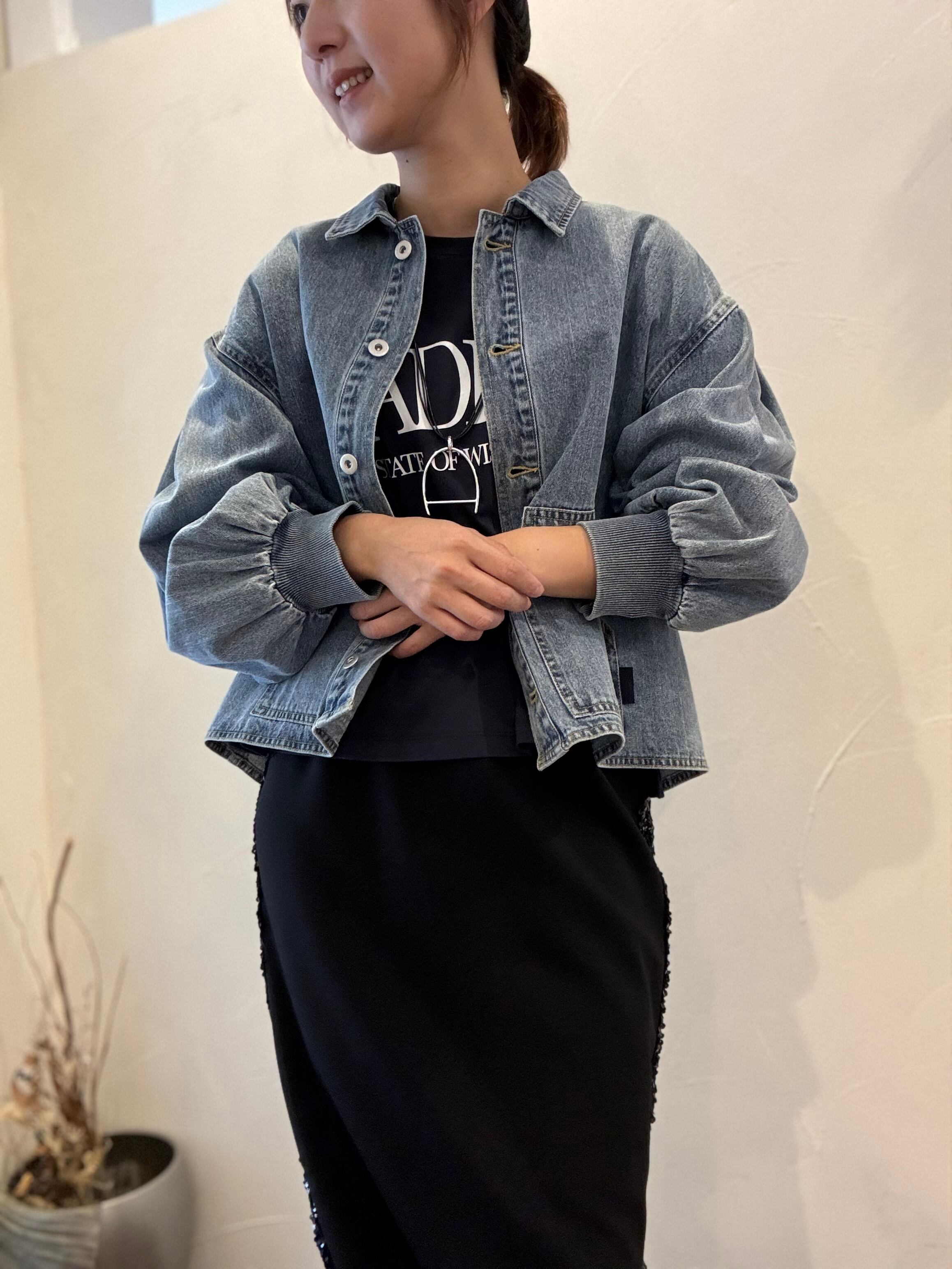 PASSIONE】襟付きボリュームスリーブデニムJK | select clothes MIEL