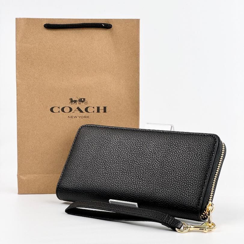 【新品未使用】COACH コーチ　ブラック 長財布 新品未使用coach 長財布ブラック