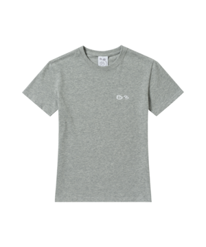 [SAN SAN GEAR] SAN SAN X b.E LOGO T-SHIRT_0 [MELANGE GREY] 正規品 韓国ブランド 韓国通販 韓国代行 韓国ファッション sansan san san サンサンギア