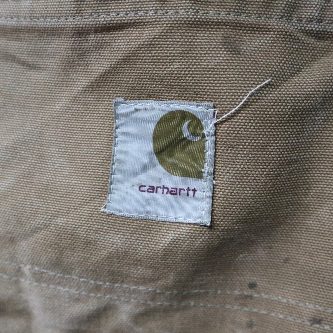 70s carhartt カーハート ダブルニー ブラウン ダックパンツ ダメージ 