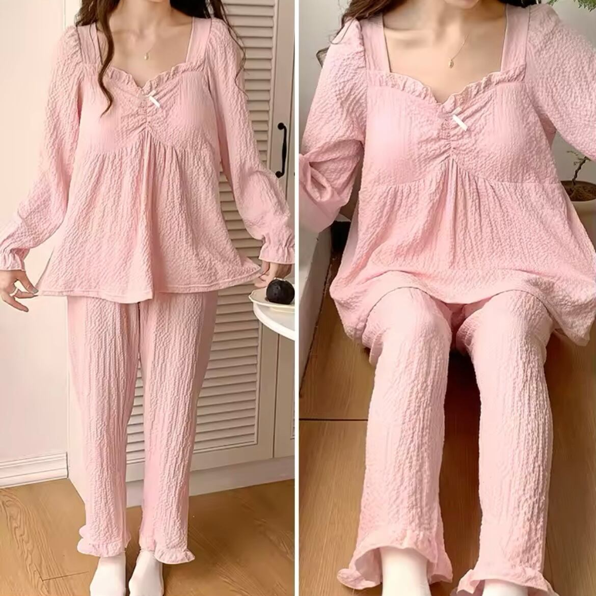 スイートスクエアネックルームウェア