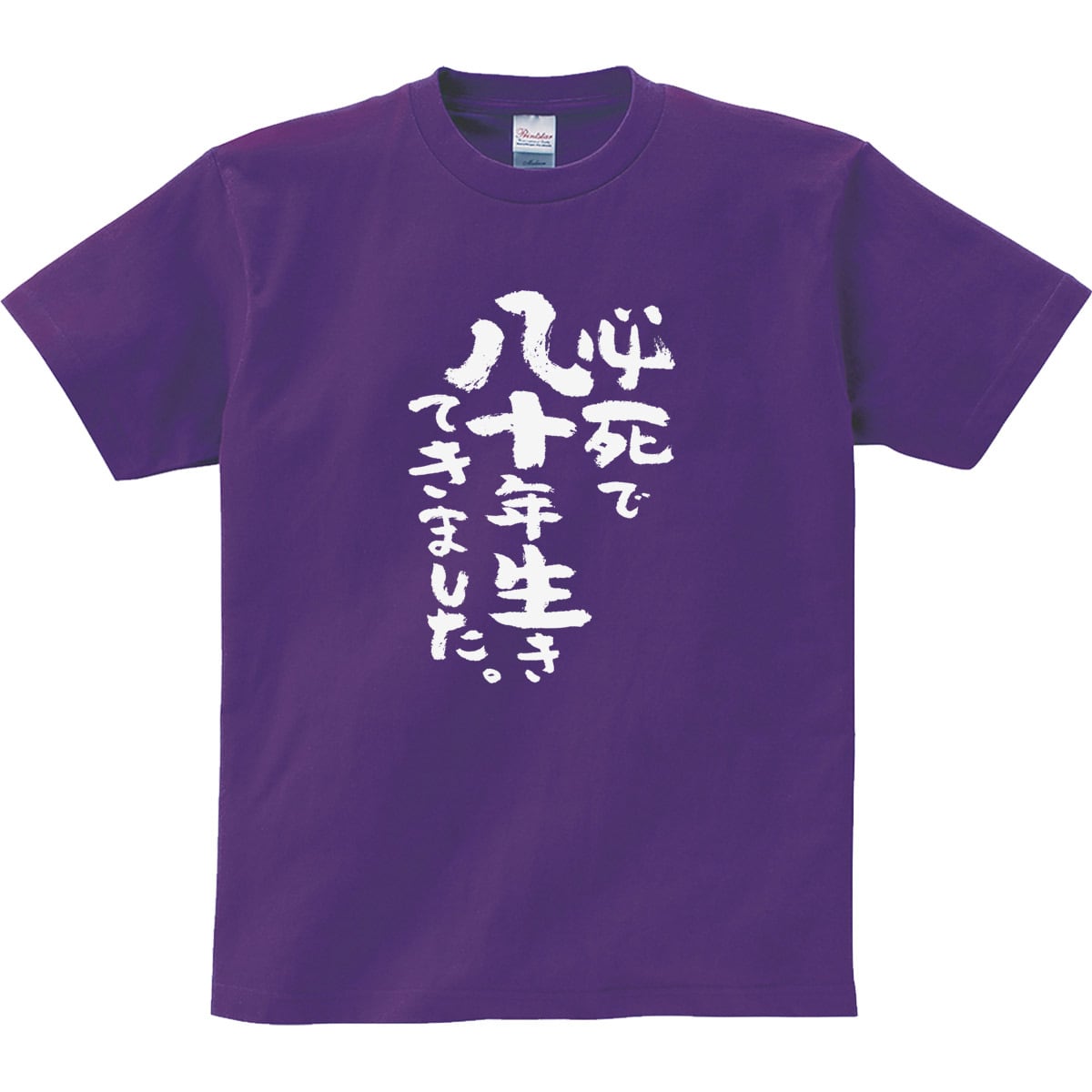 必死で八十年生きてきました。 傘寿祝い Tシャツ ka300-92