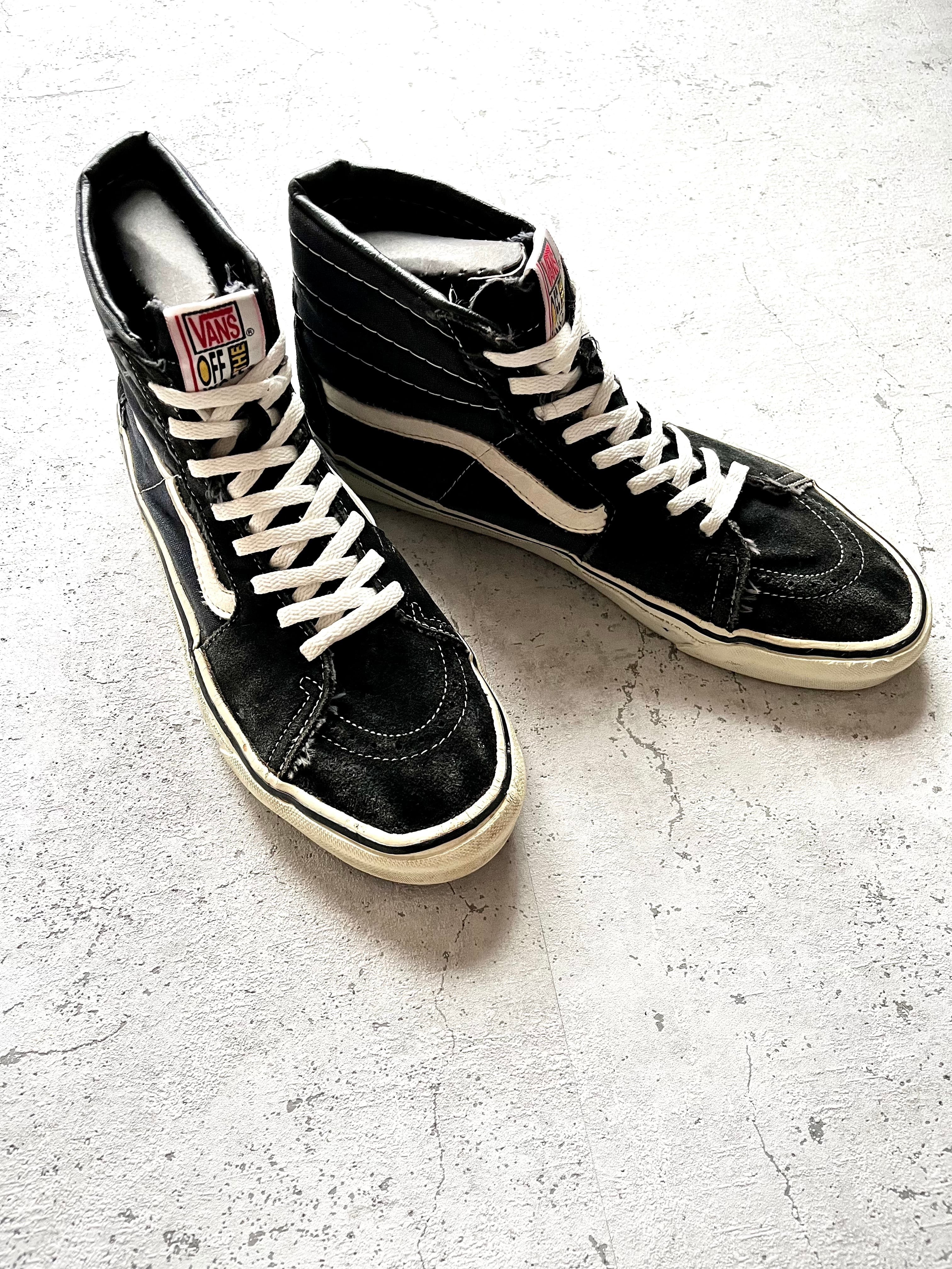 90s USA製 VANS SK-8 HI HI-TOP BLACK OLD VINTAGE アメリカ製 バンズ スケートハイ ハイトップ ブラック  オールド ビンテージ