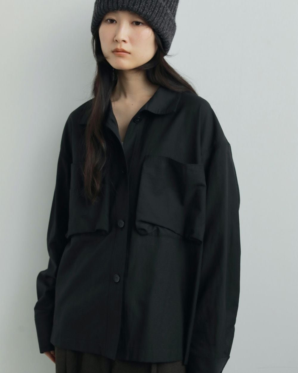 anuke 】Pocket Standcollar Shirts | valance 福井｜レディース