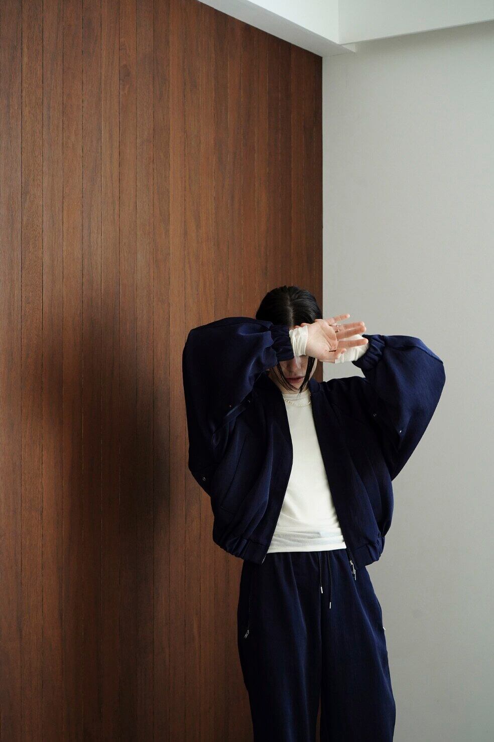 CLANE(クラネ) MODE JERSEY BLOUSON NAVY | サウスオレンジ｜メンズ