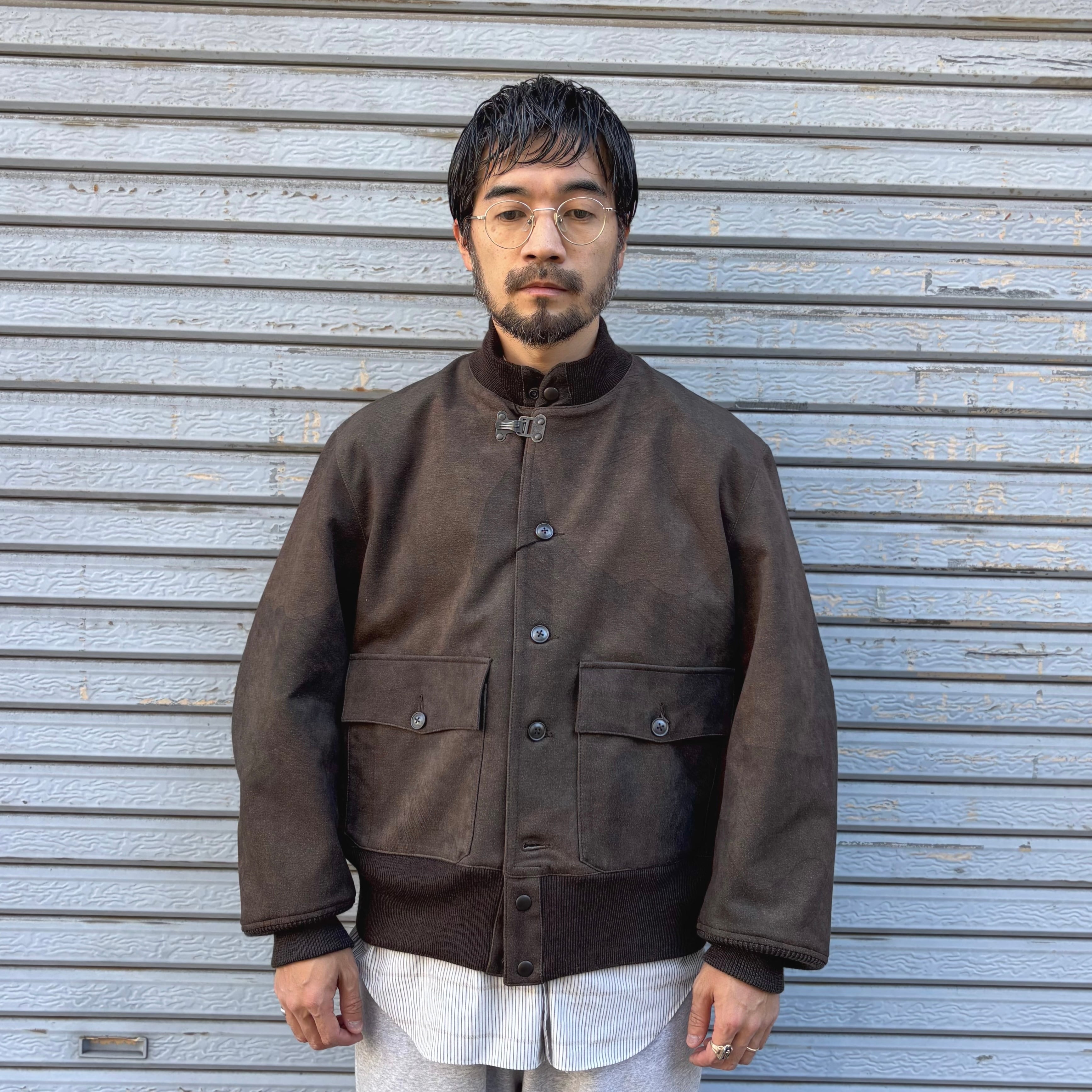 NIGEL CABOURN / A-1 JACKET - CAMO ULTRA SUEDE (ナイジェルケーボン