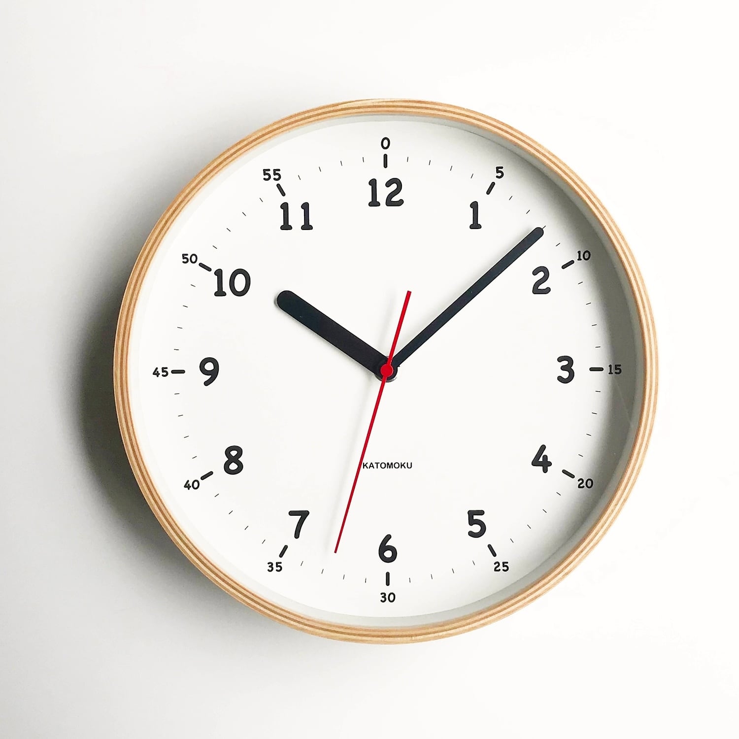 KATOMOKU plywood clock 10 ナチュラル km-76NA 掛け時計 | 加藤木工