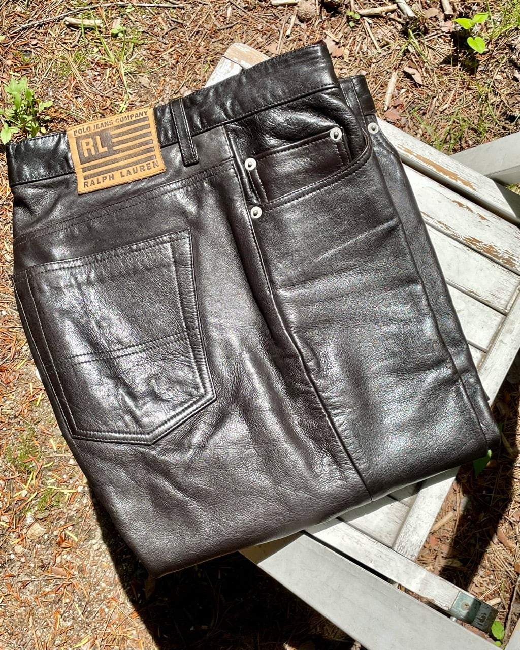 Polo Jeans Company レザーパンツ ブラウン W32 ユーズド | Room Style